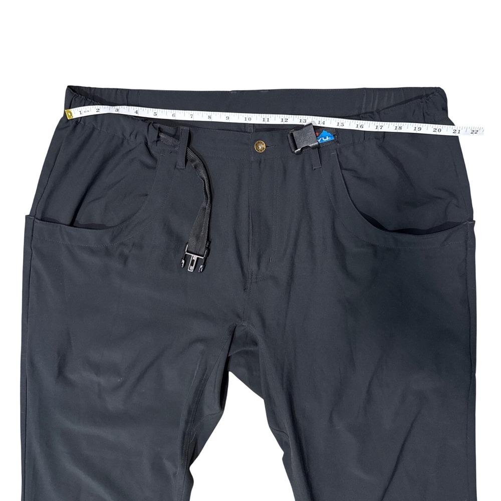 KAVU Mens XXL Black Hiking Pants Built-in Belt Stretch Outdoor Techwear Trousers - Picture 6 of 7